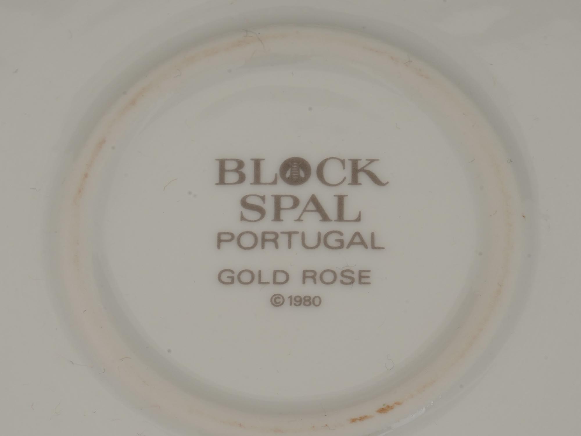 BLOCK SPAL PORTUGAL GOLD ROSE TABLEWARE, 44 PCS PIC-9